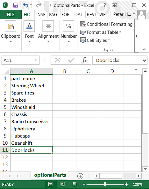 Adding rows to the input data spreadsheet