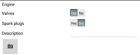 User-input reference in action: the problem-reporting controls only appear if the user selects the No option
