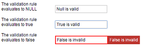 validator evaluations accept NULL and true values as valid