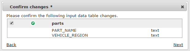 The Backoffice informs you of the changes that were made to the reference data