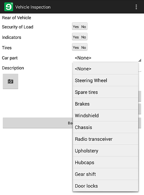 The drop-down in the form now displays the modified choices